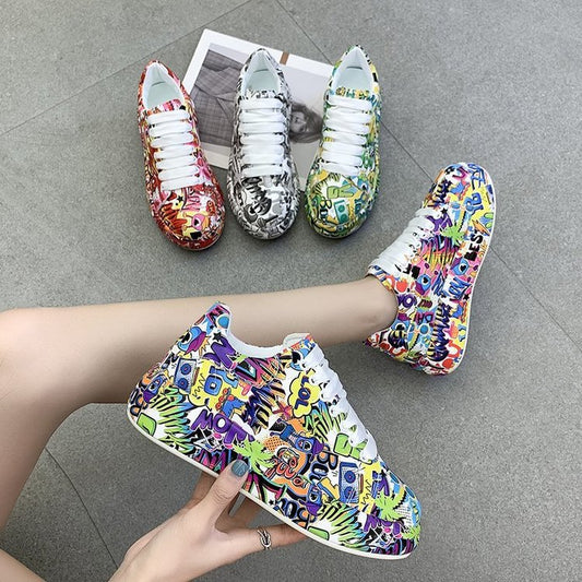 Thick-sole platform sneaker, side view