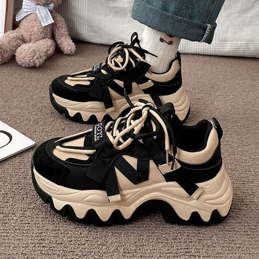 Women's chunky platform sneaker, side view