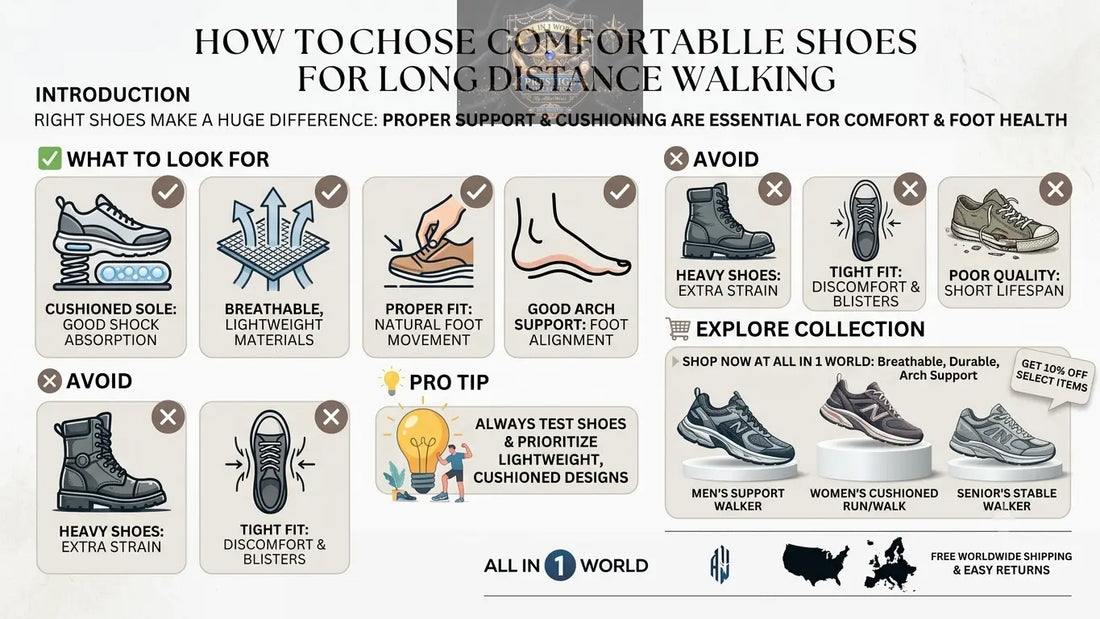 How to Choose Comfortable Shoes for Long Distance Walking ALL IN 1 WORLD
