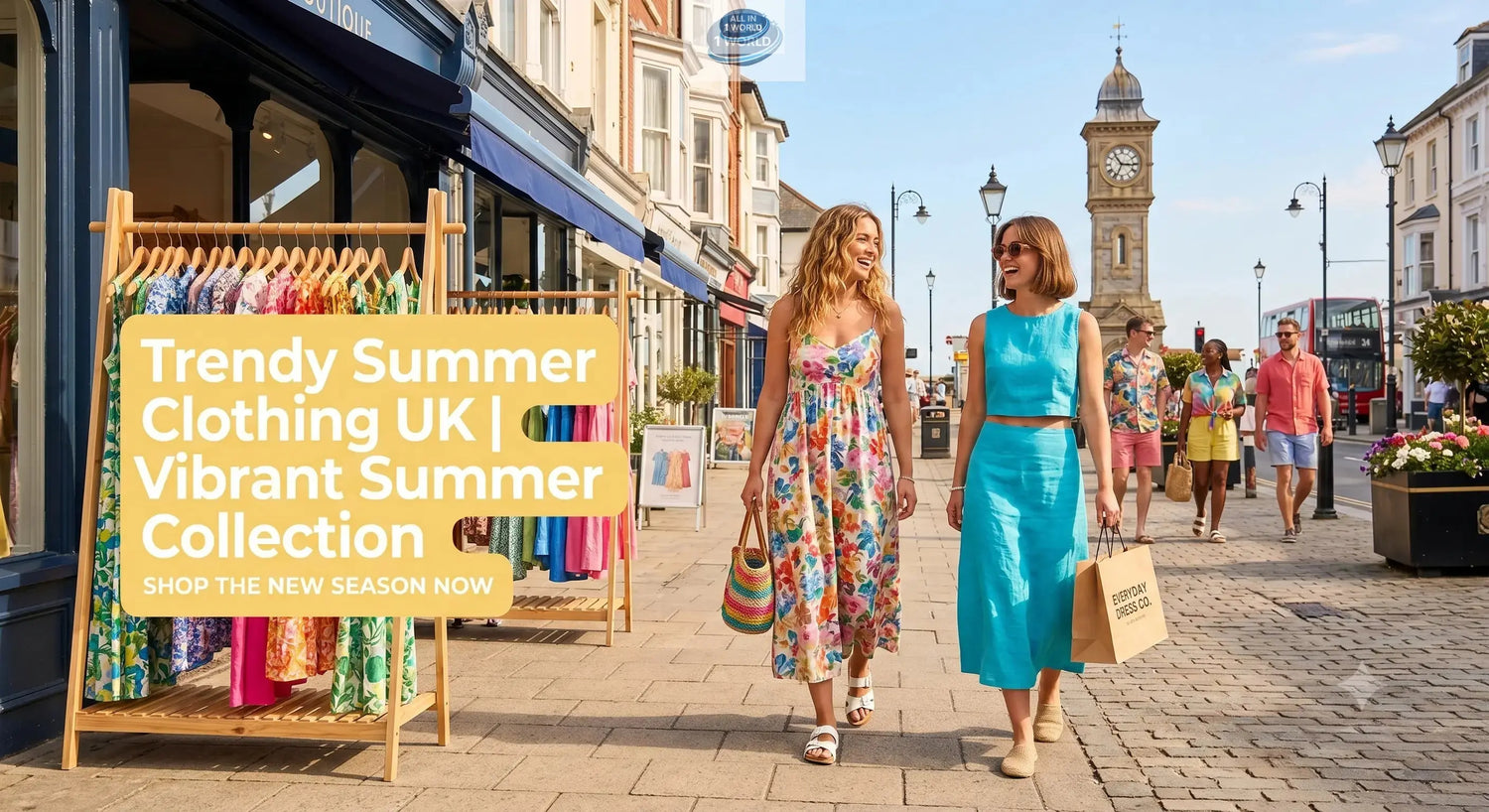 Trendy Summer Clothing UK | Vibrant Summer Collection ALL IN 1 WORLD