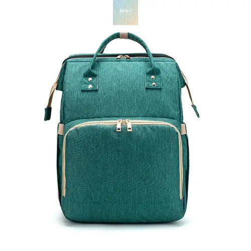 USB Charging Version Mommy Bed Backpack Folding Large Capacity Crimson Medea