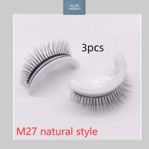 Natural False Eyelashes Reusable 3D Mink Lashes Self Adhesive Fake @all in 1 world all in 1 world