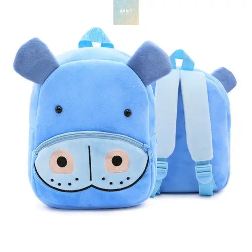 Cute Plush Backpacks Kindergarten Cartoon School Bags Children Animal Crimson Medea