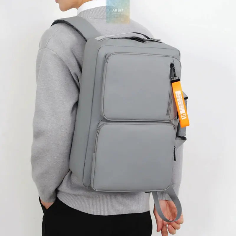 Multifunctional Backpack Large Capacity Business Laptop Bag Leisure Crimson Medea