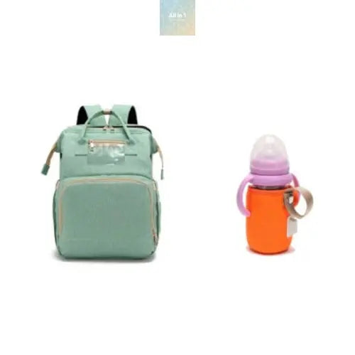 USB Charging Version Mommy Bed Backpack Folding Large Capacity Crimson Medea