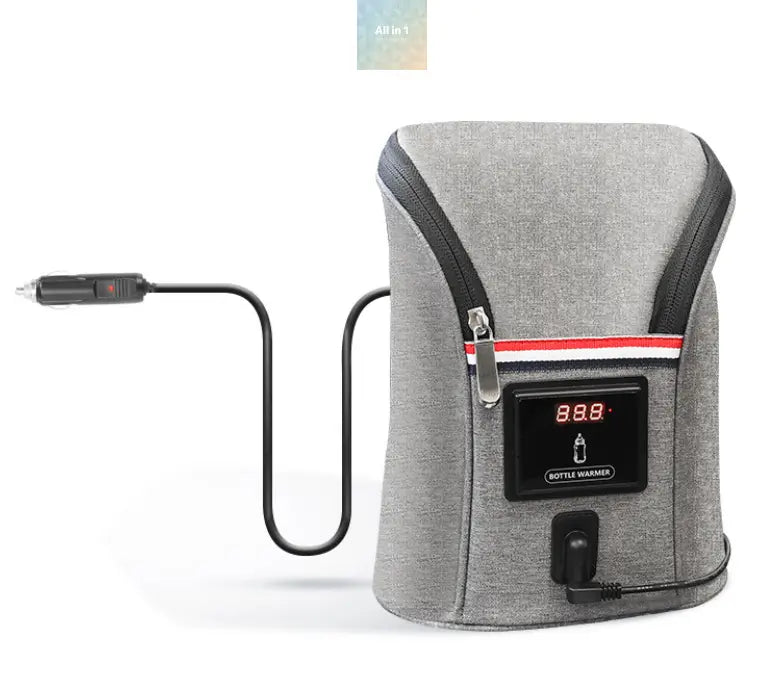 Car Baby Bottle Warmer Portable Travel Milk Warmer (Grey) Maroon Asteria