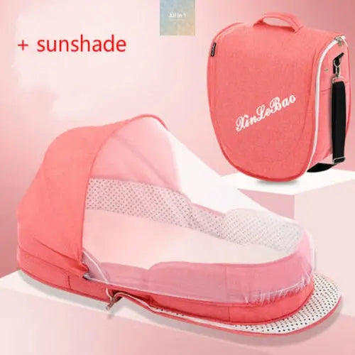 Portable Removable Folding Crib Baby Bed Mammy Bag Crimson Medea