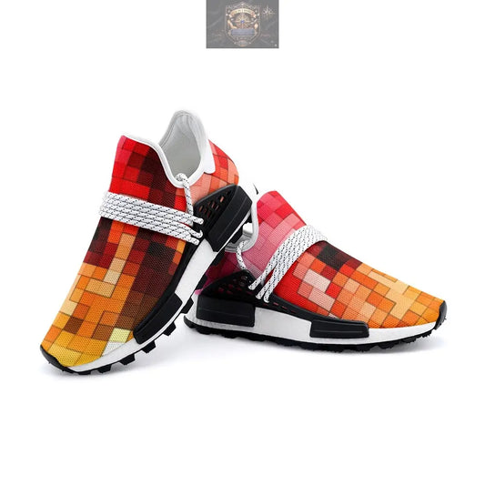VIPER Style 55TR abstract geometric mosaic unisex lightweight sneakers - breathable mesh trainers - ALL IN 1 WORLD