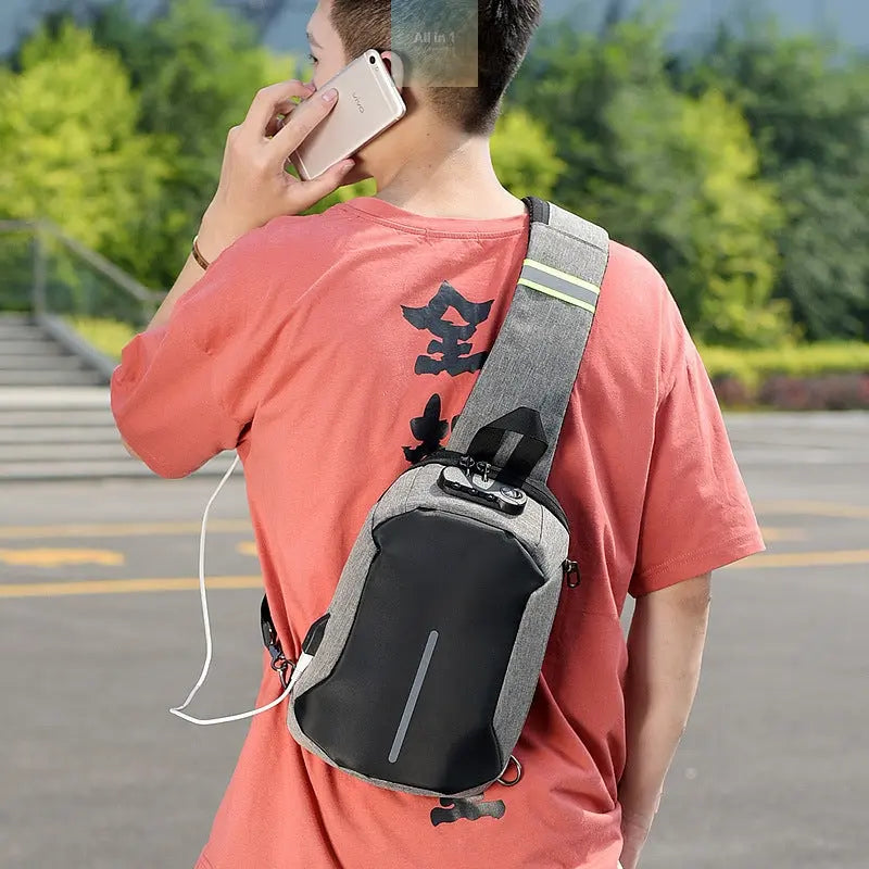 Oxford cloth shoulder bag Crimson Medea