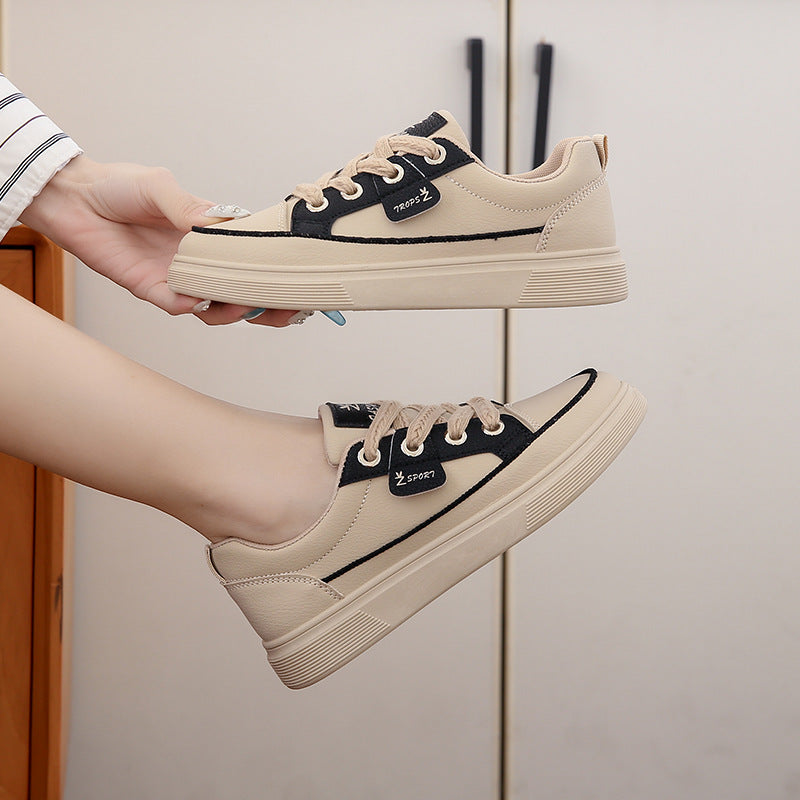 Women's Korean-style platform sneaker, angle view