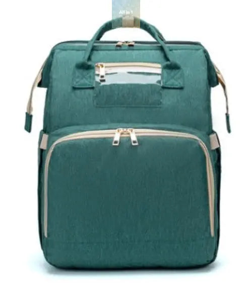 USB Charging Version Mommy Bed Backpack Folding Large Capacity Crimson Medea