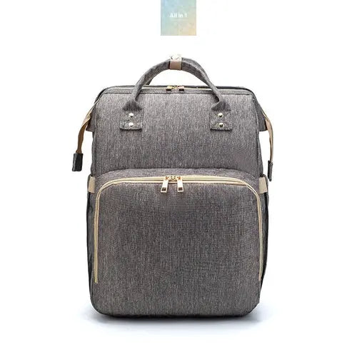 USB Charging Version Mommy Bed Backpack Folding Large Capacity Crimson Medea