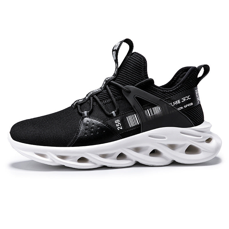 Breathable mesh low-top sneaker, angle view
