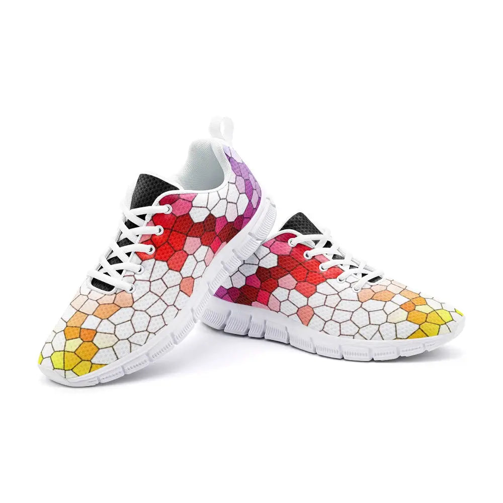 VIPER Style 54TV multi mosaic abstract 01 unisex lightweight running sneakers - breathable mesh trainers - ALL IN 1 WORLD