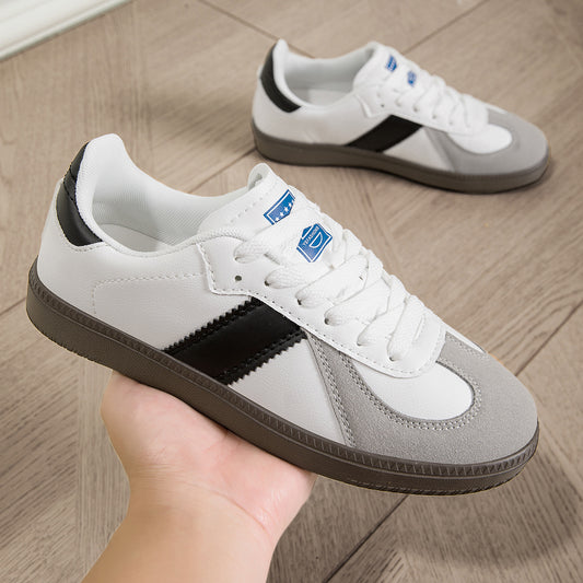 Low-top lace-up casual sneaker, side view