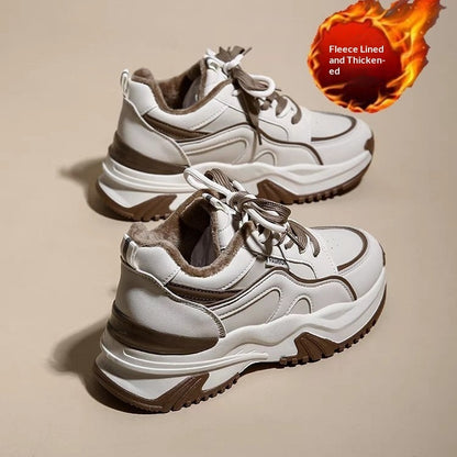 Women's thick-sole sneaker, angle view