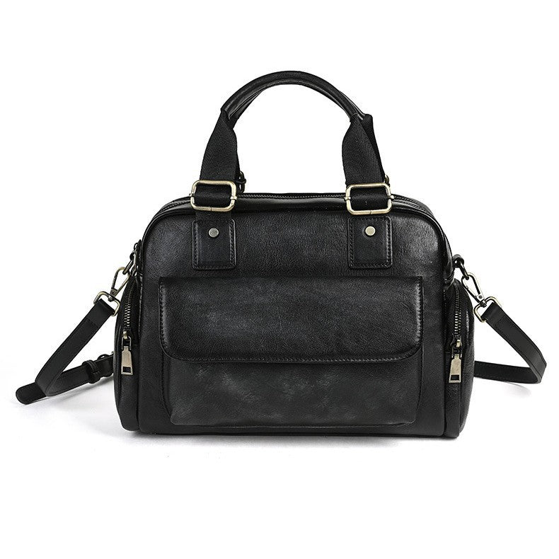 Full-grain leather crossbody bag, colour option