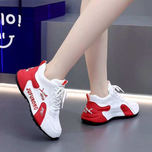 Unisex white casual sneaker, side view