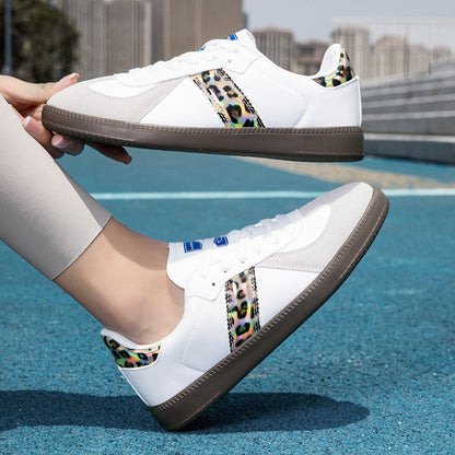 Low-top lace-up casual sneaker, back view