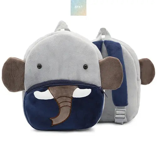 Cute Plush Backpacks Kindergarten Cartoon School Bags Children Animal Crimson Medea