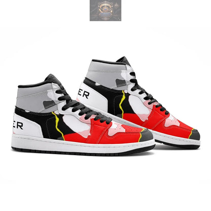 VIPER Style 55TO RBW abstract high-top hip hop sneakers - rubber outsole basketball-style trainers - ALL IN 1 WORLD