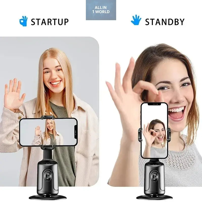 AI Gimbal 360 Auto Face Tracking Gimbal AI Smart Gimbal Face Tracking Auto Phone @all in 1 world all in 1 world