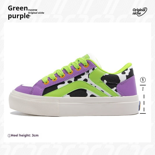 Women's retro lace-up sneaker, side view
