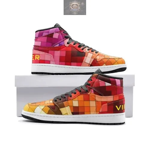 VIPER 55TO Multi Cubes High-Top Sneakers ALL IN 1 WORLD