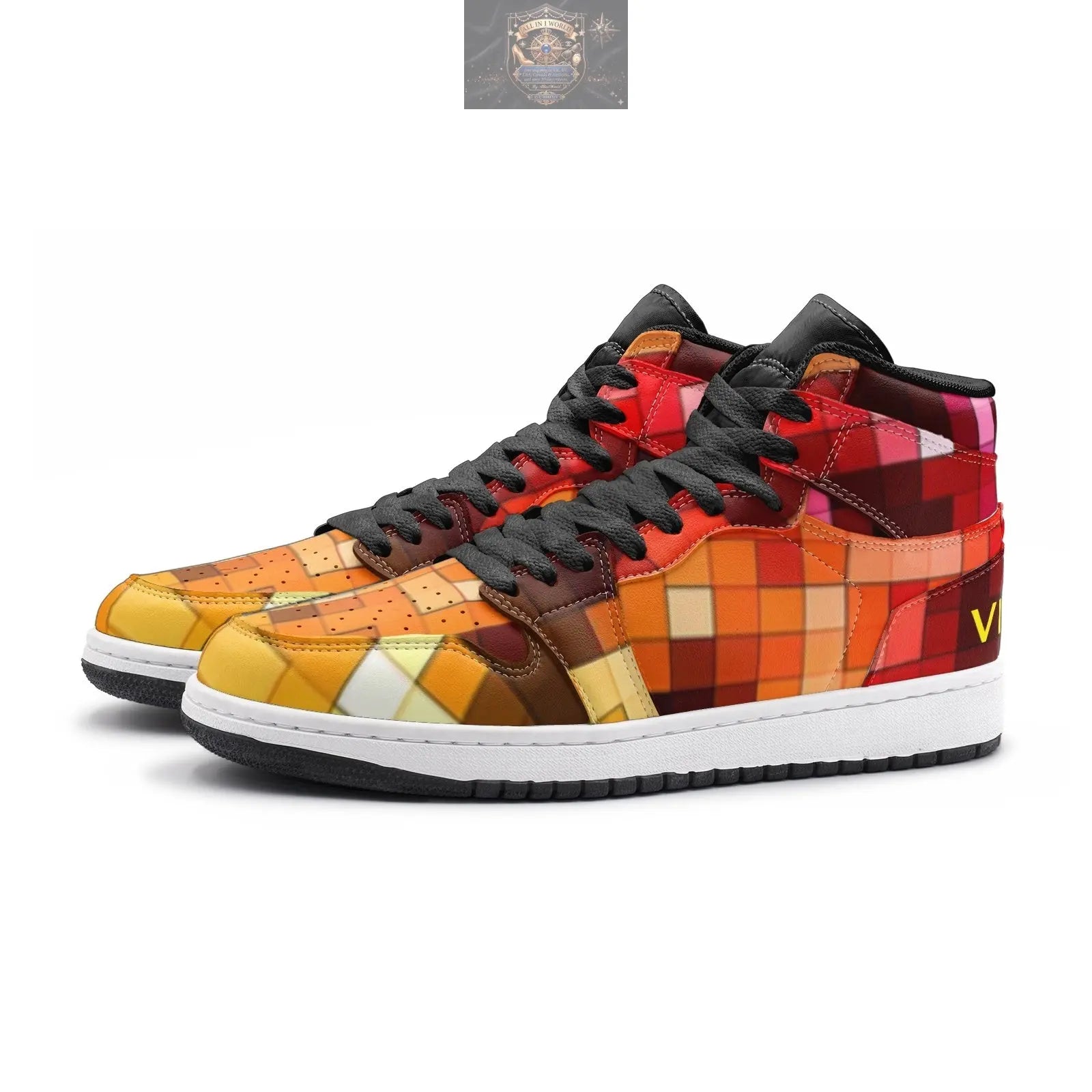 VIPER 55TO Multi Cubes High-Top Sneakers ALL IN 1 WORLD