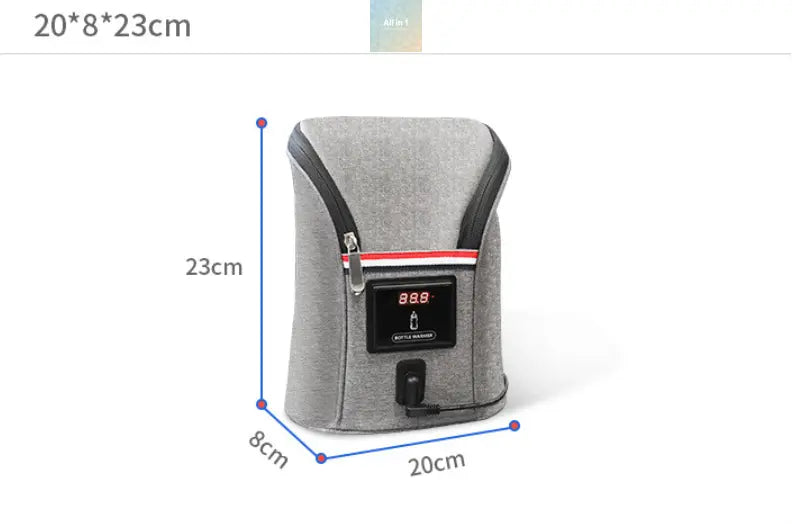 Car Baby Bottle Warmer Portable Travel Milk Warmer (Grey) Maroon Asteria