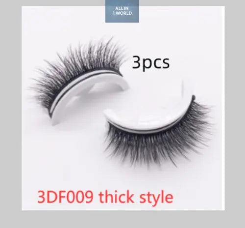 Natural False Eyelashes Reusable 3D Mink Lashes Self Adhesive Fake @all in 1 world all in 1 world