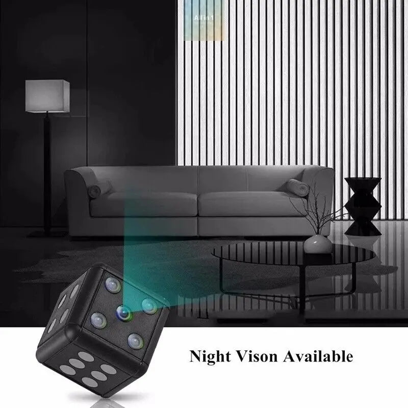 Mini Dice Camera Home Security Night Vision HD 1080P Motion Detection Puce Gaia