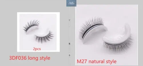 Natural False Eyelashes Reusable 3D Mink Lashes Self Adhesive Fake @all in 1 world all in 1 world