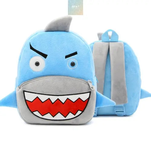 Cute Plush Backpacks Kindergarten Cartoon School Bags Children Animal Crimson Medea