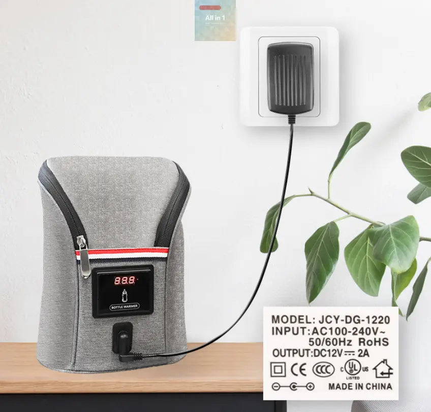 Car Baby Bottle Warmer Portable Travel Milk Warmer (Grey) Maroon Asteria