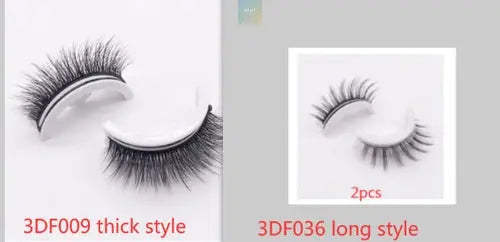 Reusable 3D Mink Lashes Natural False Eyelashes Self Adhesive Fake @all in 1 world - All in 1 world