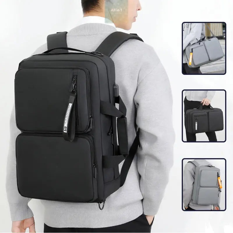 Multifunctional Backpack Large Capacity Business Laptop Bag Leisure Crimson Medea