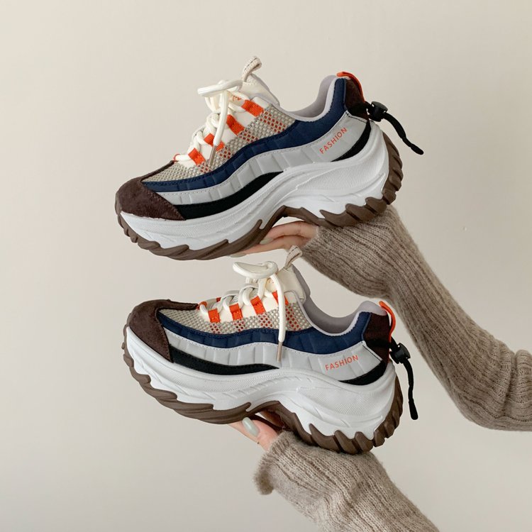 Women's platform color-block dad sneakers, image 5