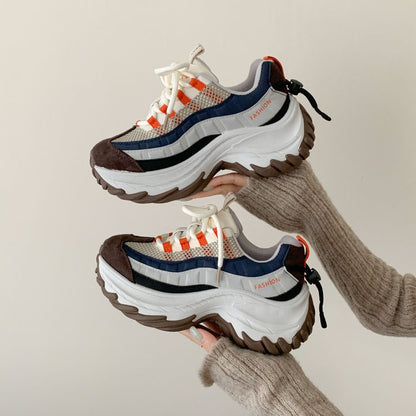 Women's platform color-block dad sneakers, image 5