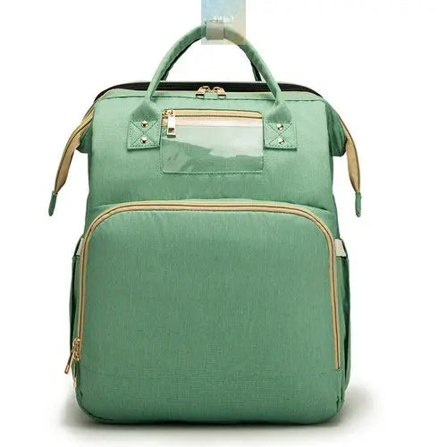 USB Charging Version Mommy Bed Backpack Folding Large Capacity Crimson Medea