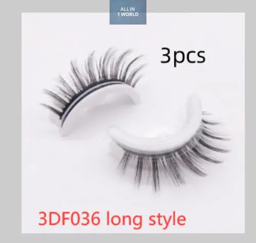 Natural False Eyelashes Reusable 3D Mink Lashes Self Adhesive Fake @all in 1 world all in 1 world
