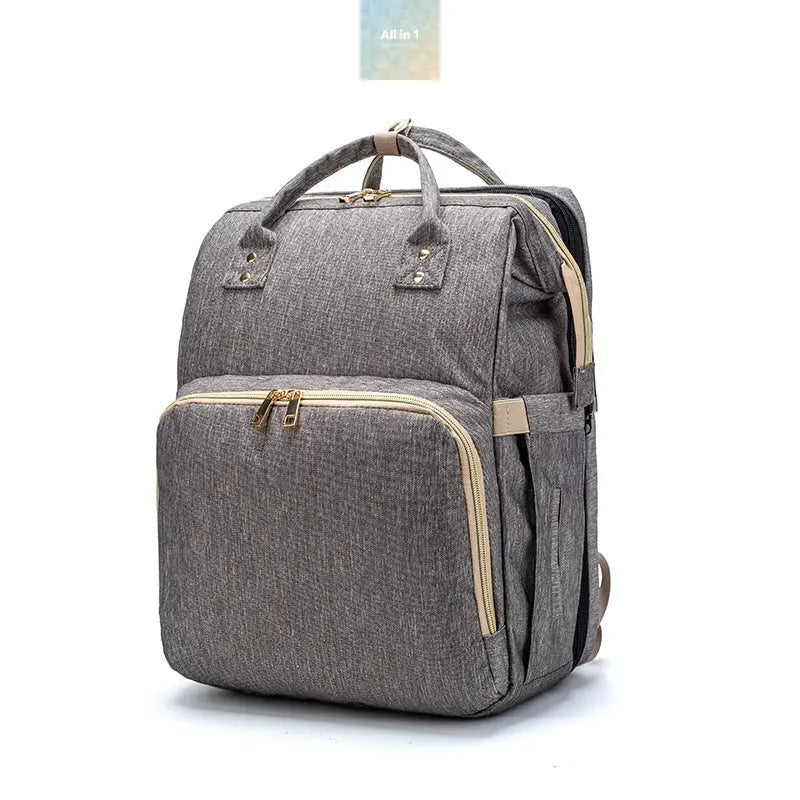 USB Charging Version Mommy Bed Backpack Folding Large Capacity Crimson Medea