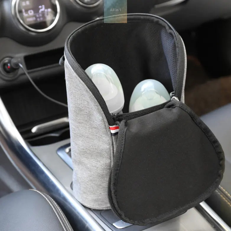Car Baby Bottle Warmer Portable Travel Milk Warmer (Grey) Maroon Asteria