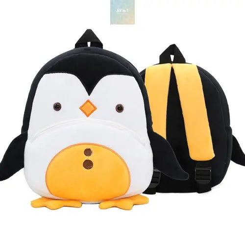 Cute Plush Backpacks Kindergarten Cartoon School Bags Children Animal Crimson Medea