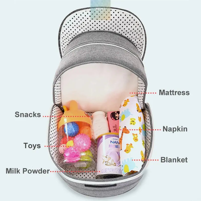 Portable Removable Folding Crib Baby Bed Mammy Bag Crimson Medea