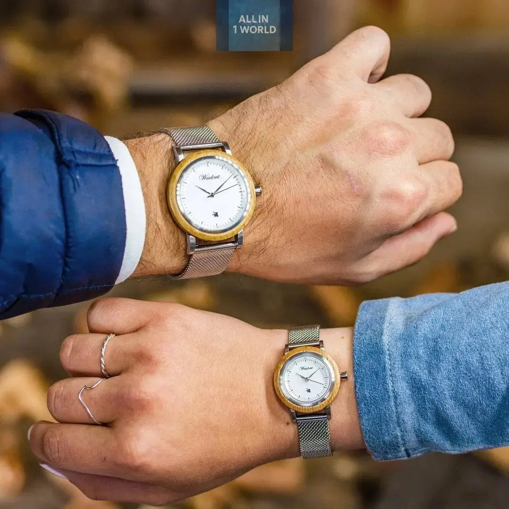 Waidzeit Grapevine Wine Barrel Mesh Gentlemen watch all in 1 world