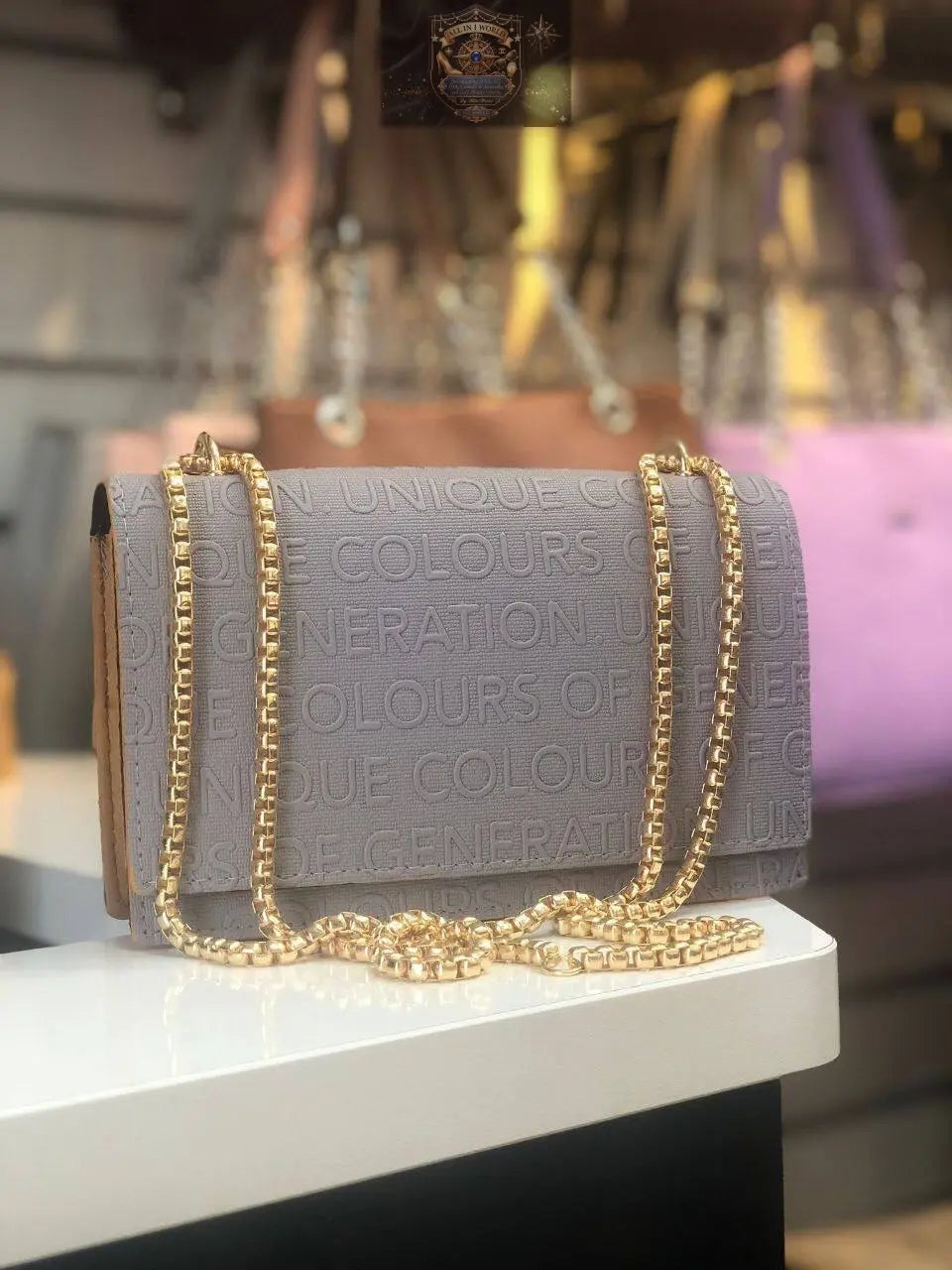 Compact faux-leather mini shoulder bag with detachable adjustable strap - everyday crossbody handbag - ALL IN 1 WORLD