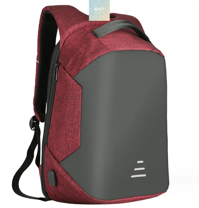 Modern Laptop backpack with charging port in bag Rose Oscar