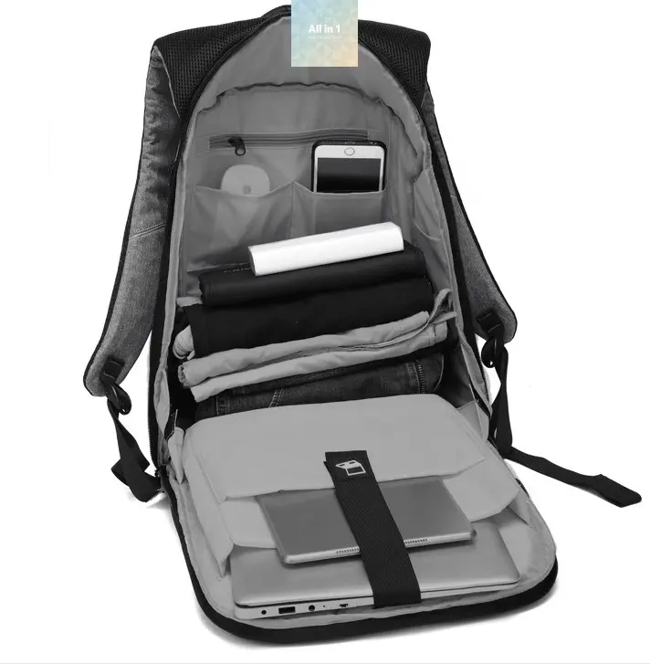 Modern Laptop backpack with charging port in bag Rose Oscar