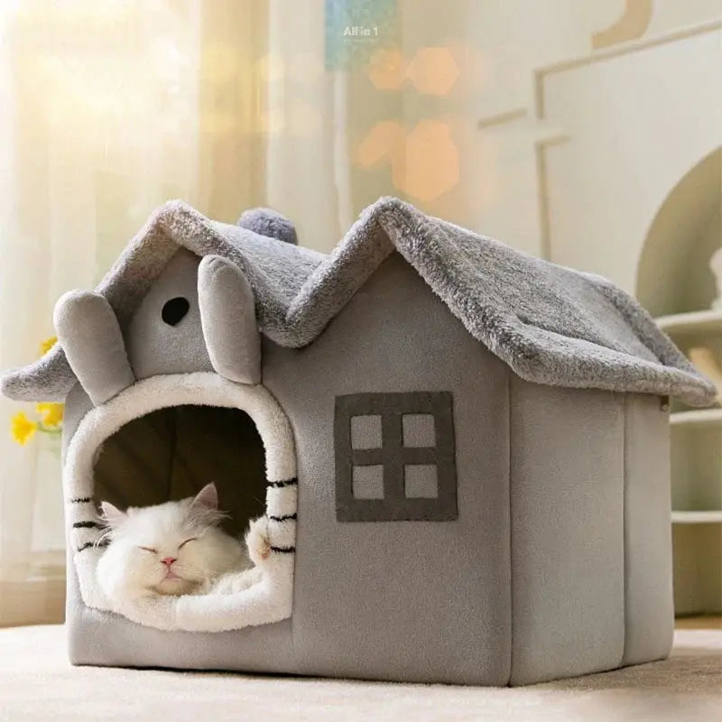 Pet House Removable Roof Plush Yellow Pandora